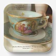 Custom [Your Event] French Teacup Paper Plate