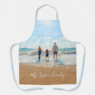 Custom Your Family Photo Apron Gift with Text