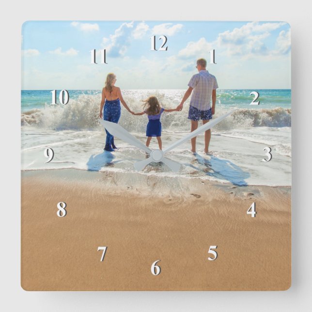 Custom Your Family Photo Clock Personalized Gift (Front)