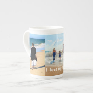 Custom Your Family Photo Collage Bone China Mug