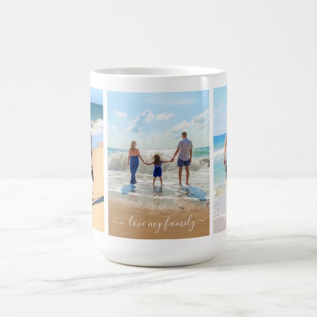 Custom Your Family Photo Collage Coffee Mug (Center)