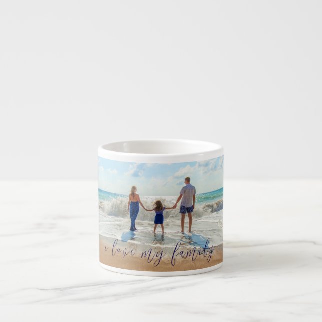 Custom Your Family Photo Espresso Mug with Text (Front)