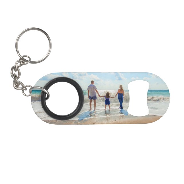 Custom Your Family Photo Keychain Bottle Opener (Front (Horizontal))