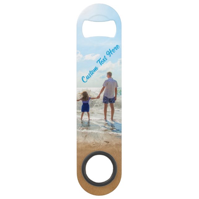 Custom Your Favourite Photo Bar Key with Text Name (Front)