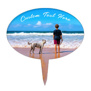 Custom Your Favourite Photo Cake Topper with Text