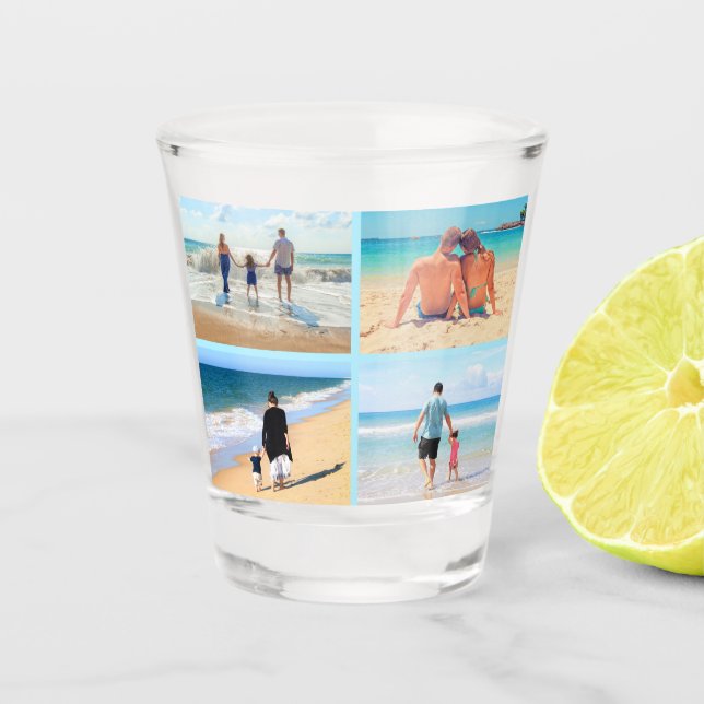 Custom Your Favourite Photo Collage Shot Glass Gif (Front)