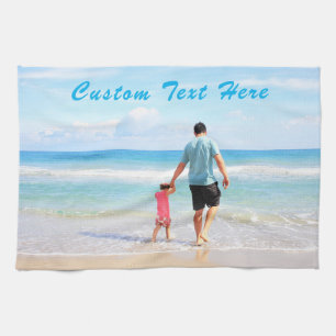 Custom Your Favourite Photo Kitchen Towel with Tex