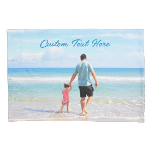 Custom Your Favourite Photo Pillow Case with Text