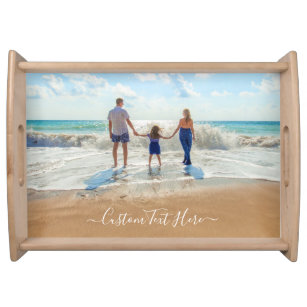 Custom Your Favourite Photo Serving Tray with Text
