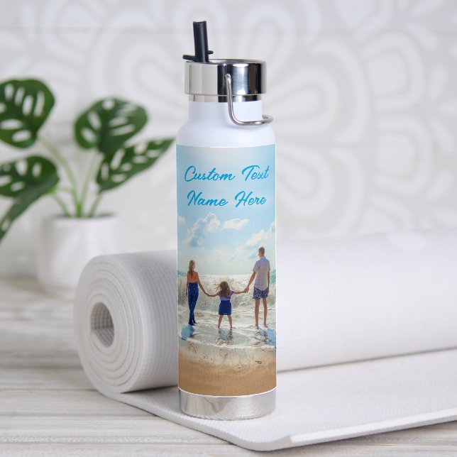 Custom Your Favourite Photo Water Bottle with Text (Yoga)