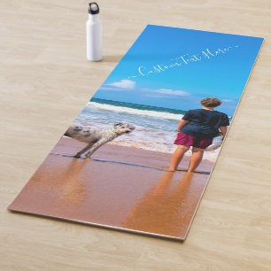 Custom Your Favourite Photo Yoga Mat with Text