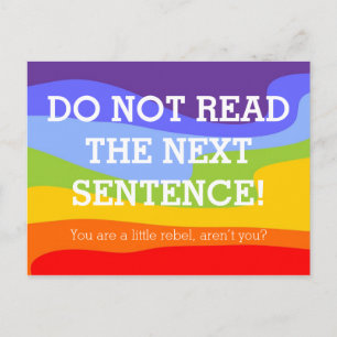 Custom your funny saying or wisdom postcard