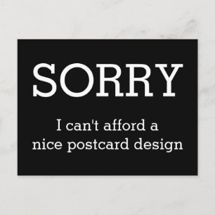 Custom your funny saying or wisdom postcard