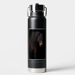 Custom Your Horse Photo Equestrian Rider Water Bottle