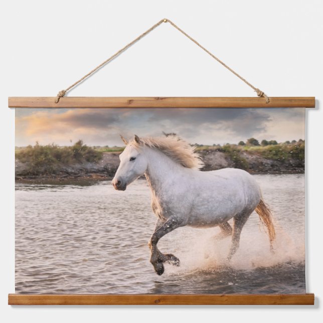 Custom Your Horse Photo Wall Decor Hanging Tapestry (Front)