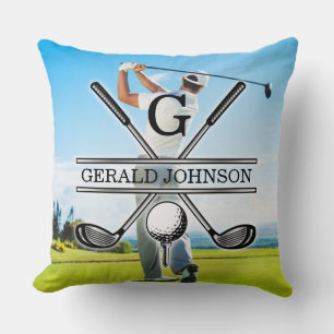 Custom Your Image Golf Monogram Design Cushion
