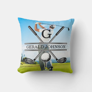 Custom Your Image Golf Monogram Design Cushion