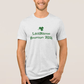 Custom Your Irish Clan Shamrock T-Shirt - Adults Tri-Blend Shirt