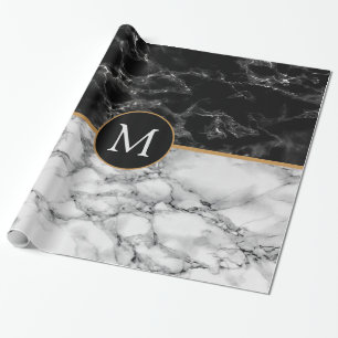 Custom Your Letter Wrapping Paper Marble Design