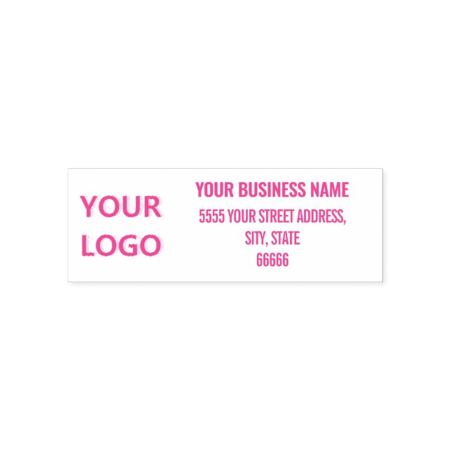 Custom Your Logo Address Name Self-Inking Stamp (Design)