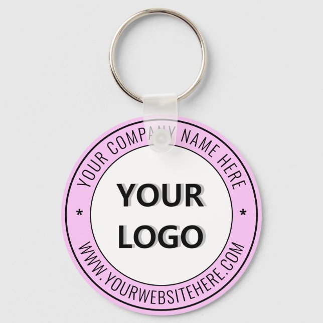 Custom Your Logo and Text Business Keychain Gift (Front)