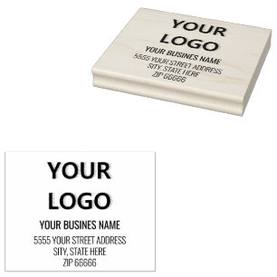 Custom Your Logo Name Address Info Rubber Stamp