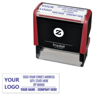 Custom Your Logo Name Address Self-Inking Stamp