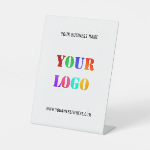 Custom Your Logo Name Info Business Pedestal Sign