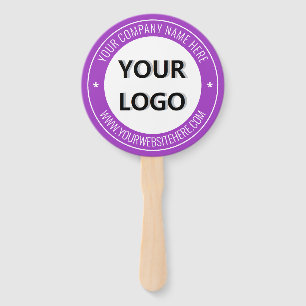 Custom Your Logo Name Text and Colours Hand Fan