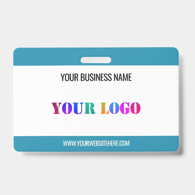 Custom Your Logo Name Website Business Badge ID Badge (Front)