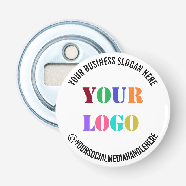 Custom Your Logo Social Media Name Bottle Opener (Front)
