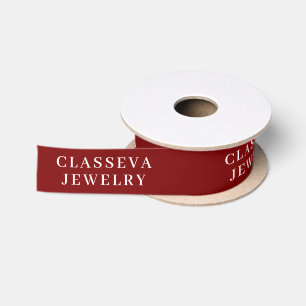 CUSTOM YOUR LOGO STYLISH MODERN ELEGANT CLASSIC SATIN RIBBON