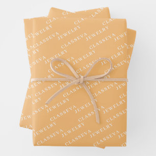 CUSTOM YOUR LOGO STYLISH MODERN ELEGANT CLASSIC WRAPPING PAPER SHEET