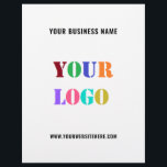 Custom Your Logo Text Business Promotional Flyers<br><div class="desc">Custom Colours and Fonts - Design Your Own Personalised Flyers with Your Company Logo and Text Promotional Business Flyer / Gift - Add Your Logo / Image or QR Code - Photo / and Text - Name / Information / More - Resize and move elements with Customisation tool. Choose /...</div>