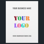 Custom Your Logo Text Promotional Business Flyer<br><div class="desc">Custom Colours and Fonts - Design Your Own Personalised Flyers with Your Company Logo and Text Promotional Business Flyer / Gift - Add Your Logo / Image or QR Code - Photo / and Text - Name / Information / More - Resize and move elements with Customisation tool. Choose /...</div>
