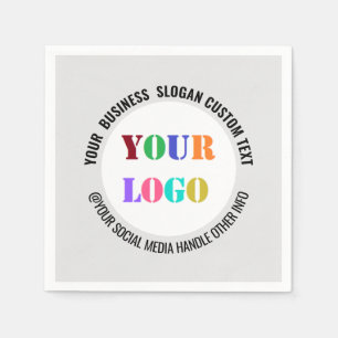 Custom Your Logo Text Promotional Business Napkins