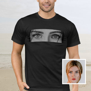 Custom Your Loved One Eyes Photo T-Shirt