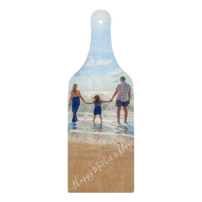 Custom Your Mum Photo Cutting Board with Text (Front)