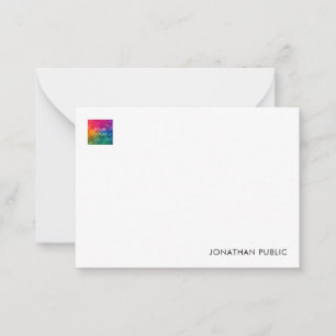 Custom Your Name Company Logo Here Elegant Card