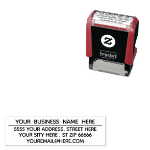 Custom Your Name Info Address Self-inking Stamp