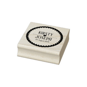 Custom Your Name Wedding Rubber Stamp