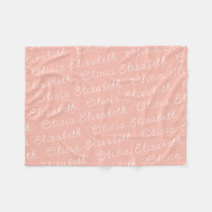 Custom Your Newborn Personalised Baby Girl Gift Fleece Blanket