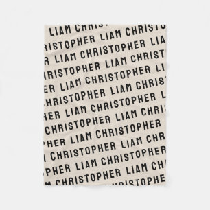 Custom Your Newborn Personalised Name Baby Shower Fleece Blanket