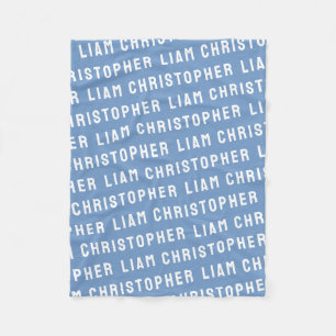 Custom Your Newborn Personalized Name Baby Shower Fleece Blanket