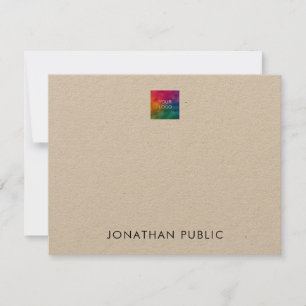 Custom Your Own Company Logo Here Kraft Paper Card