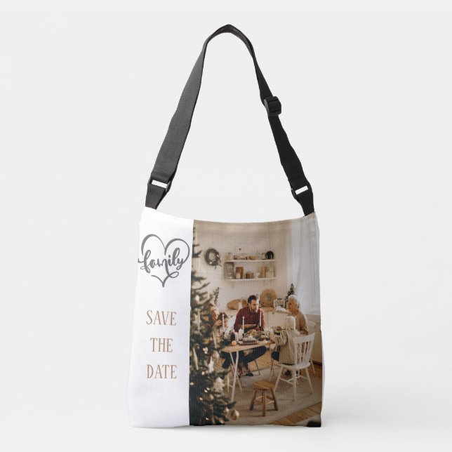 Custom Your Own Photo Double Sided Trendy Tote Bag (Front)