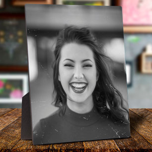Custom Your Own Vintage Photo In Black And White Plaque