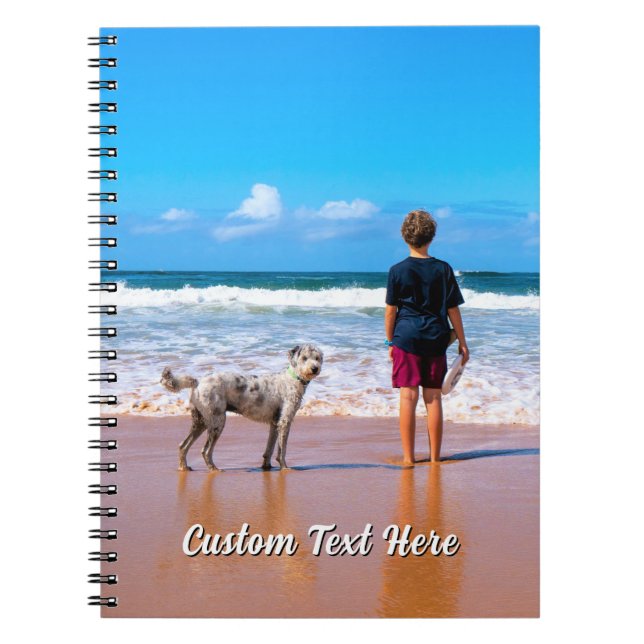 Custom Your Pet Photo Notebook Personalised Text (Front)