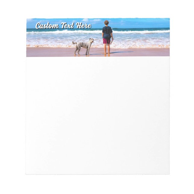 Custom Your Pet Photo Notepad Personalized Text (Front)