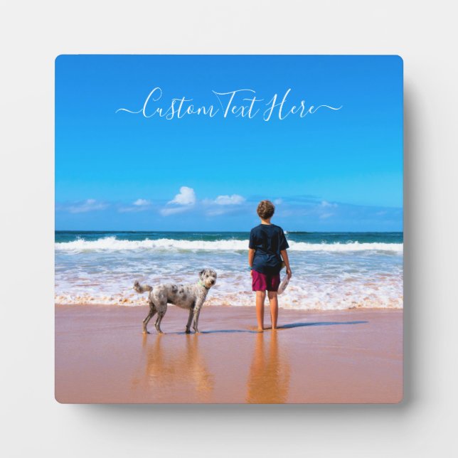 Custom Your Pet Photo Plaque Personalised Text (Front)